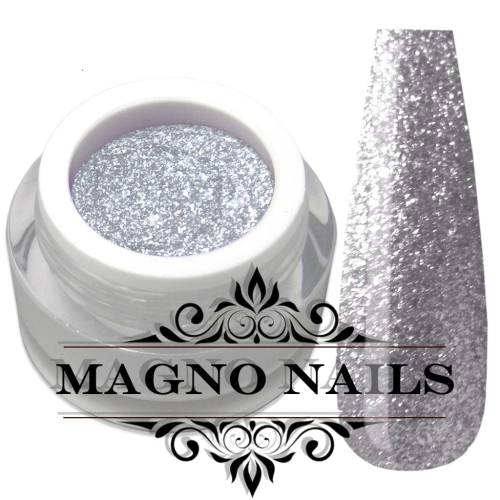 Preview: UV Gel - 1909 - Chrome Glitter Glam Gel - Light Silver